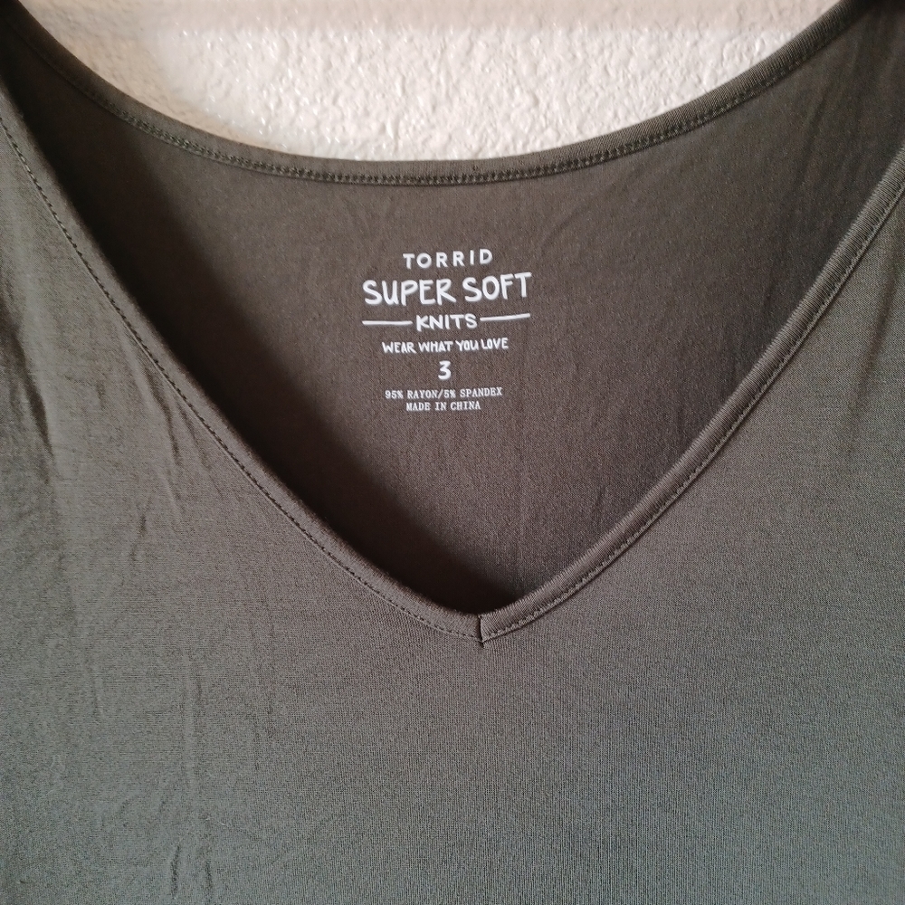 Torrid OLIVE JERSEY MAXI DRESS (3X) - Picture 5 of 5